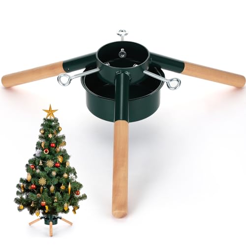 Sliner Weihnachtsbaumständer, Weihnachtsbaumsockel, Ständer für 2,4 m, Weihnachtsbaumschmuck, passend für bis zu 10,9 cm weniger echte und künstliche Baumbasis, Ständer für Weihnachtsbaum bis zu