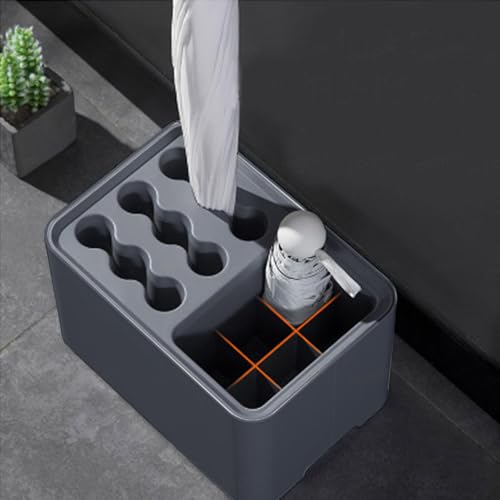 ErZhuiZi Regenschirmständer Weiss Umbrella Stand Vintage Schirmständer Schmal Sonnenschirm,Black