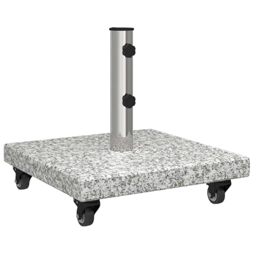 vidaXL Rollbasis für Stangen Ø38/48mm Graue Granit 30 kg Quadratisch vidaXL Rollbasis für Stangen Ø38/48mm Graue Granit 30 kg Quadratisch