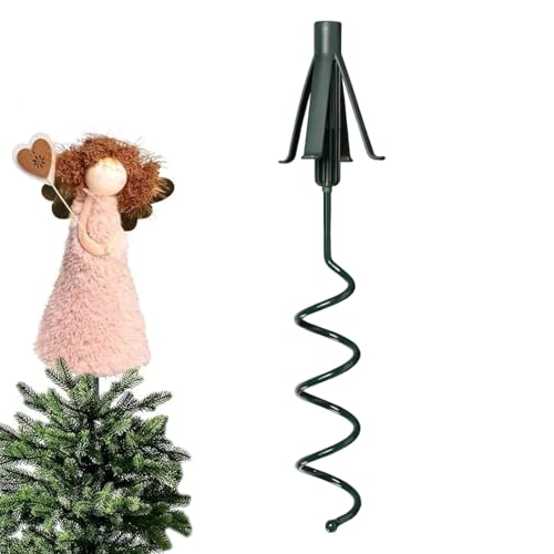 Weihnachtsbaumspitzen-Hal ter, 32 cm, universeller drehbarer Baumspitzen-Halter, Kunststoff, mit verstellbarer Befestigung zur Stabilisierung und Unterstützung von Baumkronen-Dekorationen, passend für