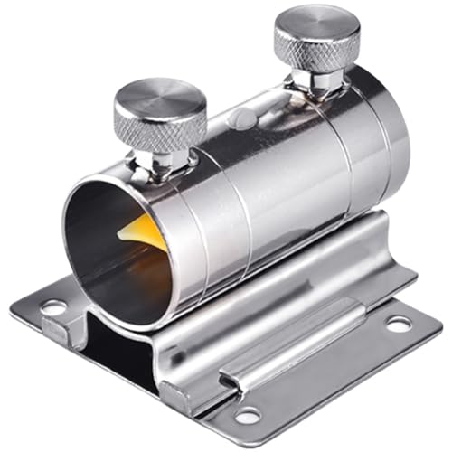 NiuLumea Edelstahl Angelbox Schirmständer Basis mit verstellbaren Einsätzen, 304 Edelstahl, 7 6 3 cm (2,76 2,36 1,2 Zoll), Silber, Outdoor Angeln Segelboote und Deck Verwendung