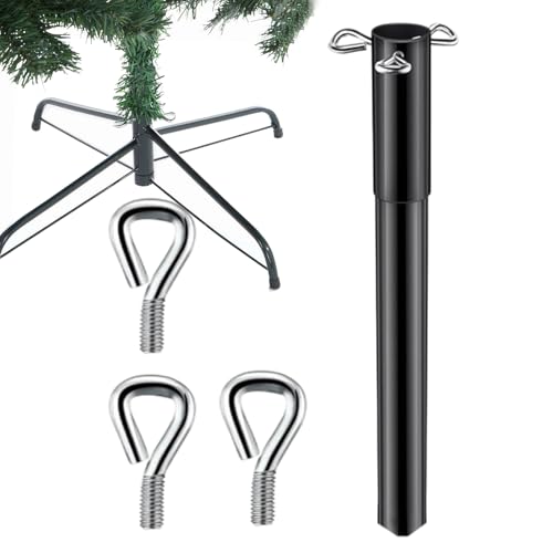 Weihnachtsbaumständer | Weihnachtsbaumhöhe | Metall Bäume Stand Booster | Durablle Tree Pole Base | Verstellbarer Weihnachtsbaumständer für künstliche Stämme von 1,3 bis 3,2 cm