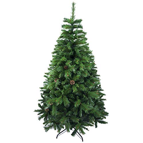 SOLAGUA NAVIDAD Künstlicher Weihnachtsbaum Extra Gefüllter Kombinierte Doppelblatttanne 150–240 cm Bäume mit Metallunterstützung (Grün, 180cm 690Tips) SOLAGUA NAVIDAD Künstlicher Weihnachtsbaum Extra Gefüllter Kombinierte Doppelblatttanne 150–240 cm Bäume mit Metallunterstützung (Grün, 180cm 690Tips)