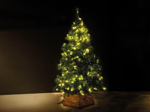 Splendeo Festlicher künstlicher Weihnachtsbaum mit LED-Beleuchtung, einfaches Aufbausystem, 180 cm