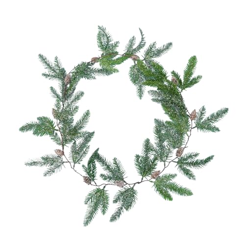 OFFSCH 1pc Weihnachtsdekor Rattan Tannenzweig Schneeflockenkegel 180cm Wohnkultur Elegante Weihnachtsblumenverzierun g
