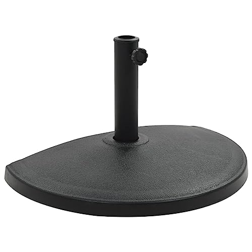 vidaXL Sonnenschirmständer Halbrund 15 kg Schwarz Schirmhalter Schirmständer