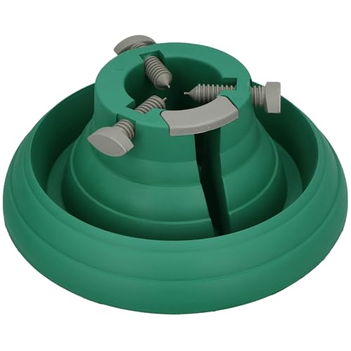 KOTARBAU® Weihnachtsbaumständer mit Wassertank - Christbaumständer - für Baumhöhe bis 2,5 m - Tannenbaumständer - Kunststoff - Rund - Grün
