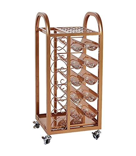 XAXIAOZ Schirmständer Schirmhalter Vintage Schirmständer Mit Rädern Und Griff, Hohlgeschnitzter Schirm-Organizer-Rack-Wag en, Schirmständer Für Die Halle des Schulhotels Im Einka