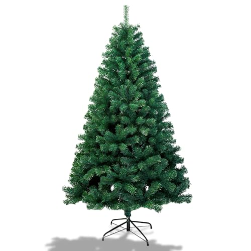 Sonnewelt Künstlicher Weihnachtsbaum 180cm mit Metallständer Material PVC,unechter Tannenbaum mit 650 Spitzen, eine weihnachtliche Atmosphäre zu schaffen.