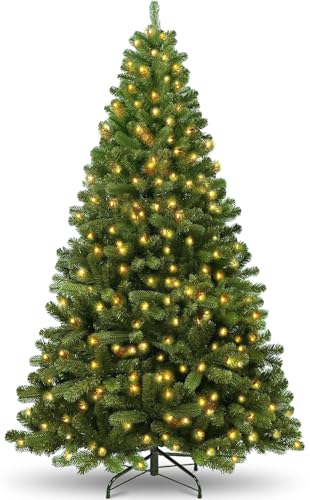 Künstlicher Weihnachtsbaum -mit 40 DIY Weihnachtsbaumschmuck,180 cm Tannenbaum 800 Spitzen Metallständer Einfacher Aufbau Christbaum Kunstbaum Grün Weihnachtsbaum künstlich Christmas Tree