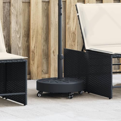 Xichuzi Sonnenschirmständer mit Rollen für Ø38/48 mm Mast 27 kg Rund, Schirmständer Balkon, Strand Schirmständer, Sonnenschirmfuß - 4007976