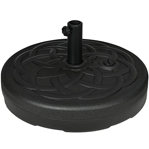 Outsunny Sonnenschirmständer bis 35 kg befüllbar Schirmständer, Rund Schirmhalter, Schirmgewicht, Ständer für Sonnenschirm Ø38/48 mm, für Balkon, Terasse, Garten, Schwarz