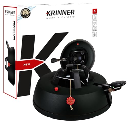 Krinner Christbaumständer Black Edition Comfort Grip S Baumhöhe bis 2,3m Weihnachtsbaumständer Tannenbaumständer 3,0 Liter Wassertank Schwarz