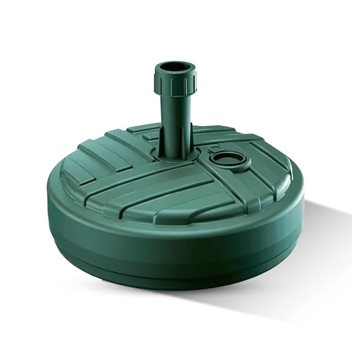 GARDENIX Sonnenschirmständer Rund Grün aus Kunststoff befüllbar mit Sand, Wasser, Kies zu Garten, Strand, Terrasse -Sonnenschirm Schirmhalter Schirmständer Schirmständer Ständer Sonnenschirmfuß