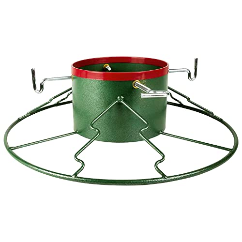 Yard Butler Weihnachtsmann-Helfer Weihnachtsbaumständer – für Bäume von 1,8 bis 3,0 m hoch – Baumständer für lebende Bäume, robuster Ständer mit mitgeliefertem Metallrock