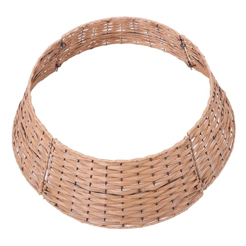 PartyKindom Weihnachtsbaum Rock Unterbaum Skirt Rund Kranz Dekobasis Korb Schutz Bodenabdeckung Festliche Weihnachtsdeko Klein Braun