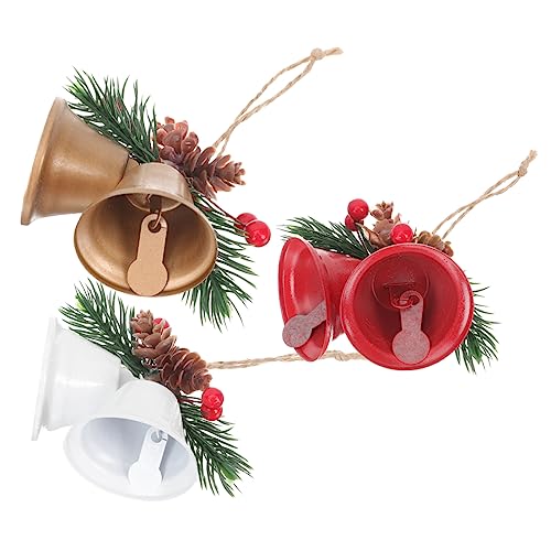 Beatifufu Einzigartige Weihnachtsglocken-Ornamen te Beerenglocken zum Aufhängen Weihnachtsbaum- Decken-Ornamente