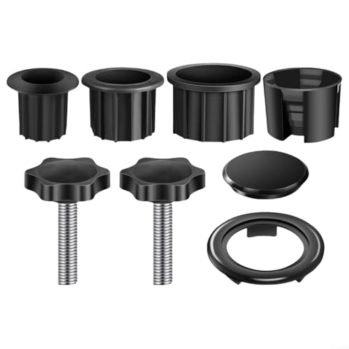 HavenDomicile Schirmständer Halterung Zubehör Kit mit Kunststoffrohrhülse Befestigungsschrauben Reduzierringe für Garten Sonnenschirmständer 8-teiliges Set für Outdoor Terrasse Schatten Segel Hardware