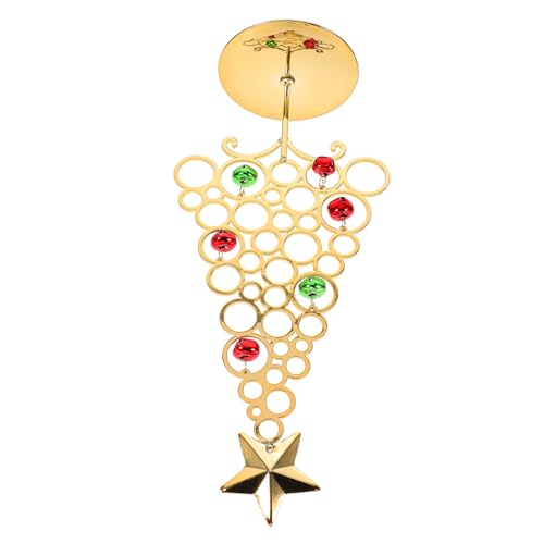 Cabilock Eisenkunst Weihnachtsbaum Spirale Mit Glocken Metall Tischdekoration Weihnachtsbaum Mit Stabilem Ständer Moderner Draht Christbaumständer Für Festliche Weihnachts-tafel Und Baumsch