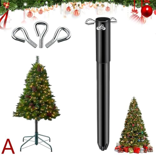 Künstlicher Weihnachtsbaum Höhenverlängerung, künstliche Baumerhöhung, robuste Metall-Weihnachtsbaum-Bas is-Verlängerungsstange mit 3 Befestigungsschrauben, Weihnachtsbaumständer Erhöhung für größere