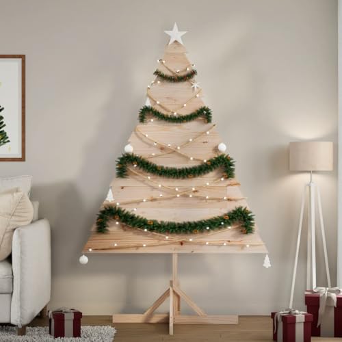 Tidyard Weihnachtsbaum Holz zum Schmücken Tannenbaum Christbaum Holzbaum DIY Weihnachten Dekoration, Dekobaum Weihnachtsdeko 180 cm Massivholz