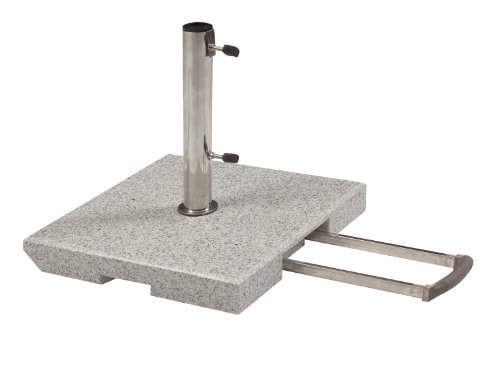 Doppler 40 kg Granit Schirmständer mit Rollen und Trolleyfunktion