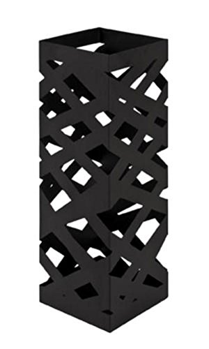 Schirmständer aus schwarz lackiertem Metall, Haku, 26529