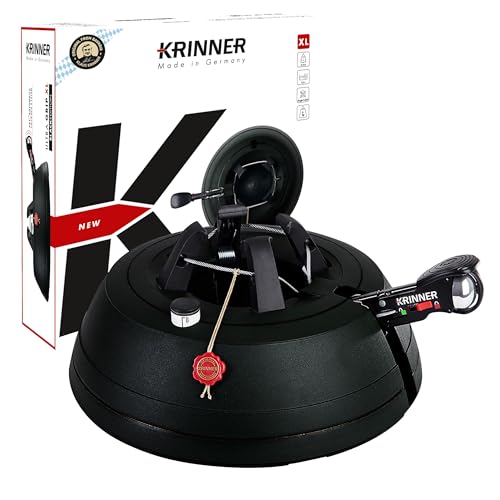 Krinner Christbaumständer Black Edition Ultra Grip XL Baumhöhe bis 3,0 m Weihnachtsbaumständer Tannenbaumständer 4,5 Liter Wassertank Schwarz (XL)
