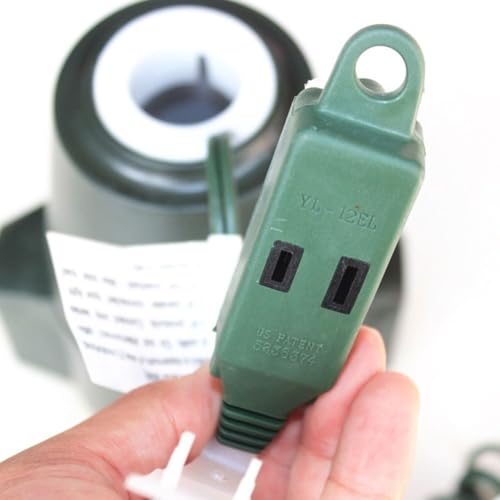 Desiumite Elektrischer drehbarer Weihnachtsbaumständer, 66 cm, Kunststoffsockel mit 360° verstellbarer Drehung, für große Innen- und Außenbereich, Schwarz