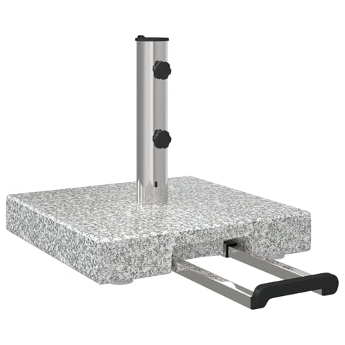Sonnenschirmständer mit Rollen, 29 kg, quadratisch, Granit, für Balkon, Garten, Terrasse