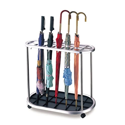 IWENZHKPA Schirmständer Regenschirmständer Aus Edelstahl Mit Kunststoffschale, Regenschirmeimer Für Eingangsbereich, Haus, Hotel, Regenschirmhalter Regenschirm Ständer(65.8 * 36.6 * 57cm)