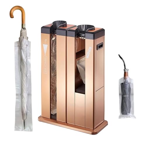 Automatischer nasser Schirmständer mit Edelstahl-Umwicklung - Enthält 500 kurze Taschen und 500 lange Taschen für den gewerblichen Gebrauch