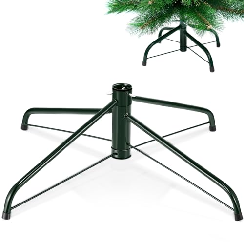 Namalu Faltbarer Weihnachtsbaumständer Weihnachtsbaum Halter Künstlicher Baumersatzständer aus Metall Christbaumständer Weihnachtsbaumbasis Tannenbaumständer für Weihnachts Feierdekoration(60 cm,Grün)