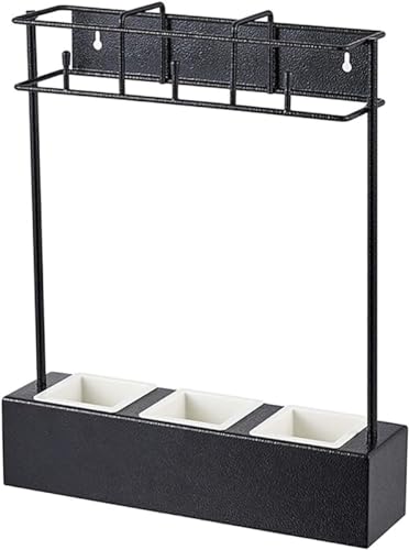 QWFVHJ Regenschirmeimer, Spazierstockständer for den Flur, platzsparender Schirmständer im Vintage-Stil for Zauberstäbe mit Haken und Tropfschalen