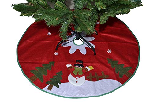 warenplus 100cm Christbaumdecke, Motiv 3D Schneemann