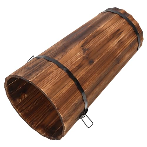 MAGICLULU Regenschirm Eimer aus Holz Dekorativer Schirmständer für Lobby Vintage Schirmhalter für Eingangsbereiche Platzsparend für Kurze und Lange