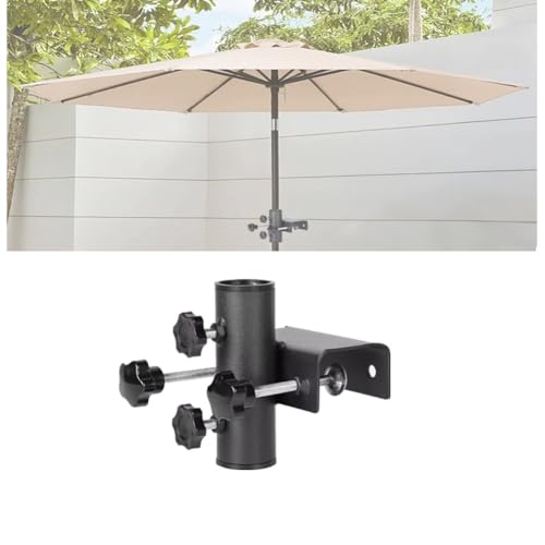 Robuste Balkon-Sonnenschirmhalter -Klemme, verstellbare Metall-Sonnenschirmhalter ung für Sonnenschirm, Sonnenschirm, für den Außenbereich, für Stuhl, Zaunpfosten, Geländer, Bleicher, Strand, Hof