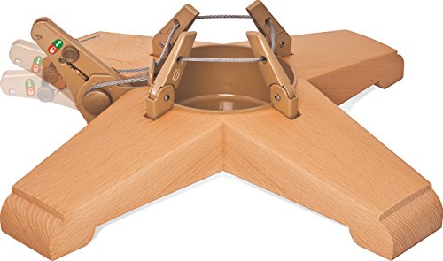KRINNER Weihnachtsbaum Vario Tölz Massivholz Buche Design 47cm inkl. Fußpedal Einseiltechnik Baumhöhe bis 2,5m 95010