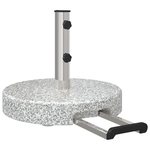 vidaXL Sichtschirmständer mit Griff Grau Granit 29 kg Rund