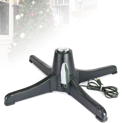 Weihnachtsbaumständer, um 360° drehbarer Weihnachtsbaumständer, verstellbarer elektrischer künstlicher Weihnachtsbaumhalter for bis zu 7,5 Fuß und 80 Pfund schwere Bäume, verstellbarer tragbarer