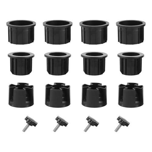 NINMORTH Outdoor Sonnenschirm Schirmständer Ösenabdeckung für Ersatzset HDPE & für Edelstahl, 38mm/48mm, 16-teilig