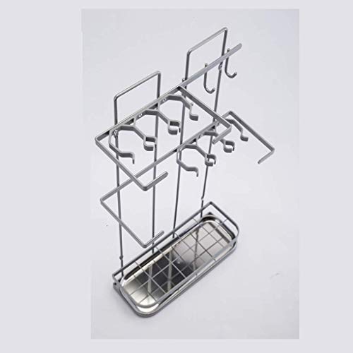 DRFGNF Schirmständer, Haushalts-Edelstahl, 32 cm × 12 cm × 59 cm, mit Ablagefläche für Schirme/mobiler Schirmständer mit Aufbewahrungsmöglichkeit