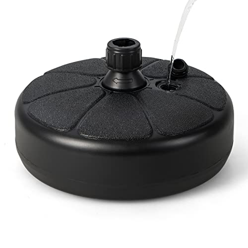 GOPLUS Schirmständer für Schirmstöcke 38mm, Sonnenschirmständer befüllbar mit 9,5 L Wasser / 15 kg Sand, Schirmgewicht mit Griff, Sonnenschirm Ständer ? 37cm, HDPE, schwarz