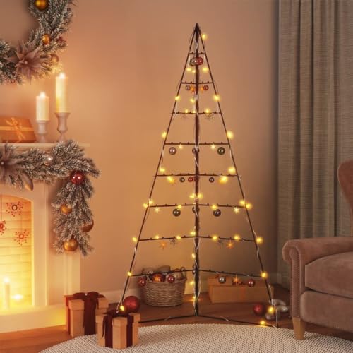 LXYZWRW Furniture Select-Metall Weihnachtsbaum zur Dekoration schwarz 180 cm