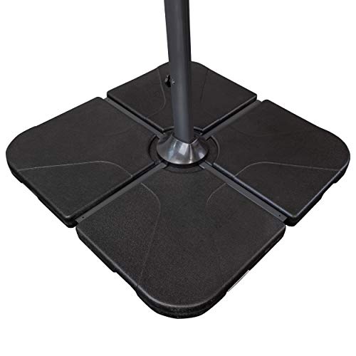 Derby Füllplatten ca. 25 kg – 4er Set Light – Mit Wasser und Sand befüllbar – Zur Beschwerung für Schirmständer