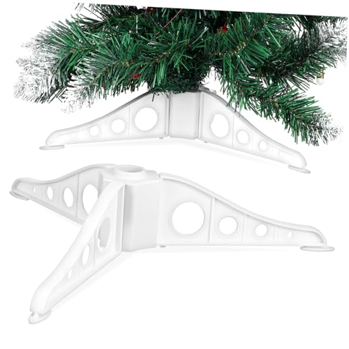 OFFSCH Weihnachtsbaum Basismatte Weihnachtsbaum Zubehör Pfahl Beschreibung Bäume Dekor Weiß Hoher Künstlicher Baumständer Weihnachtsbaumständer Für Künstliche Bäume