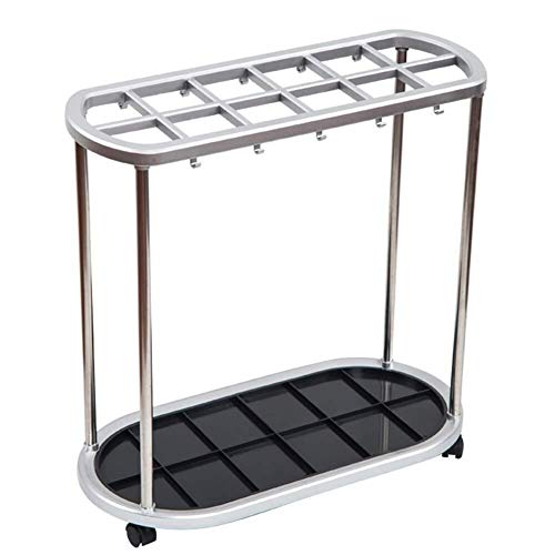 Schirmständer aus Edelstahl mit Abtropfschale – stilvolle Aufbewahrungslösung für Home Office & Hotel – Gehstock & Schirmhalter Rack