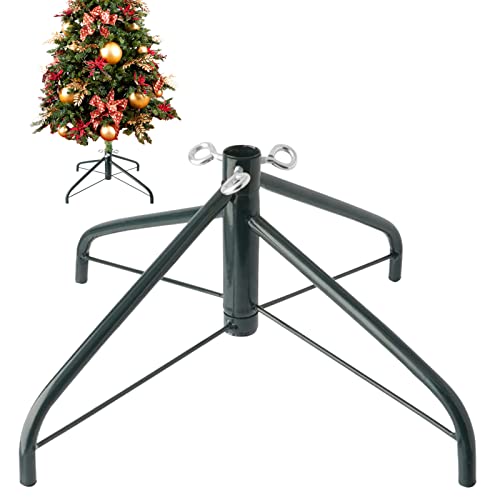 EZYDECOR Metall-Weihnachtsbaumstä nder für künstlichen Baum 17,7  Weihnachtsbaumsockel Klappständer für echten Weihnachtsbaum (grün)