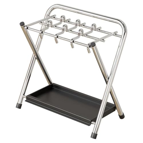 Sport Tent- Schirmständer Regenschirm Edelstahl Regenschirmständer für kleine und große Schirme Halterung mit Abtropfschale Rechteckiger Minimalistischer freistehender Regenschirmhalter Organizer