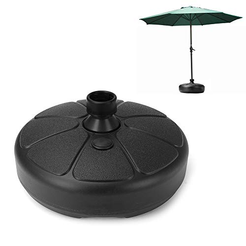 ZqiroLt Schirmständer, Sonnenschirmständer, Sockelhalterung, Outdoor, Garten, Strand, Terrasse, Hof, rund 38 mm Schwarz